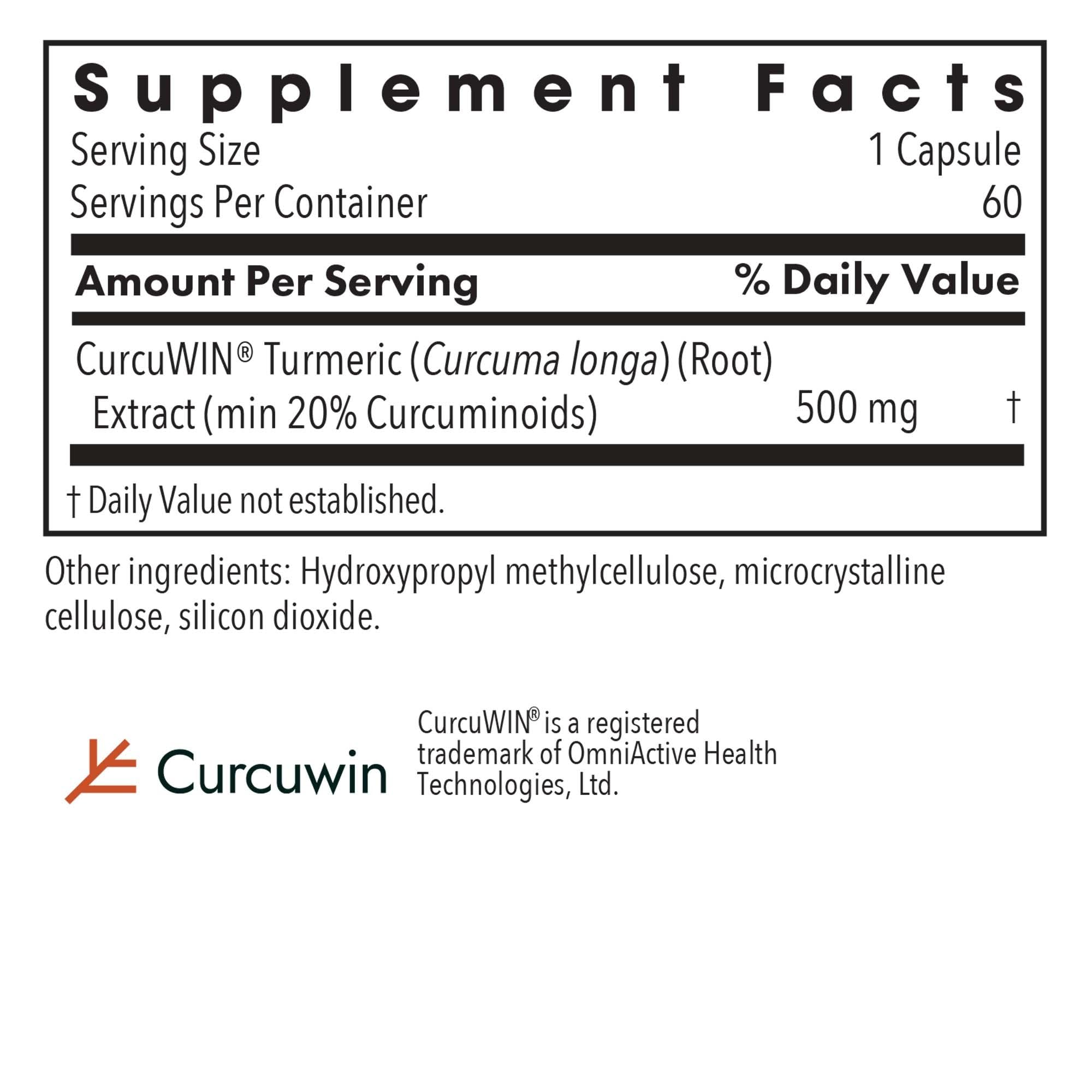 Allergy Research Group CurcuWIN 500 - Gélules pratiques pour absorption potentiellement améliorée.