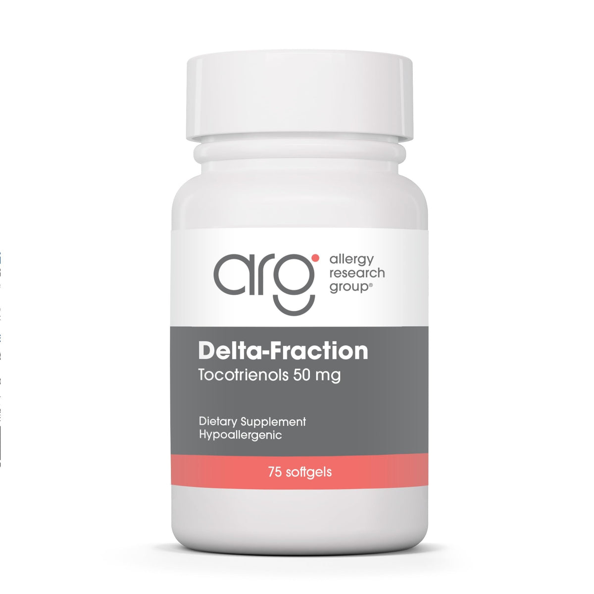 Allergy Research Group Delta-Fraction Tocotrienols, bouteille ouverte: complément hypoallergénique sans tocophérols.