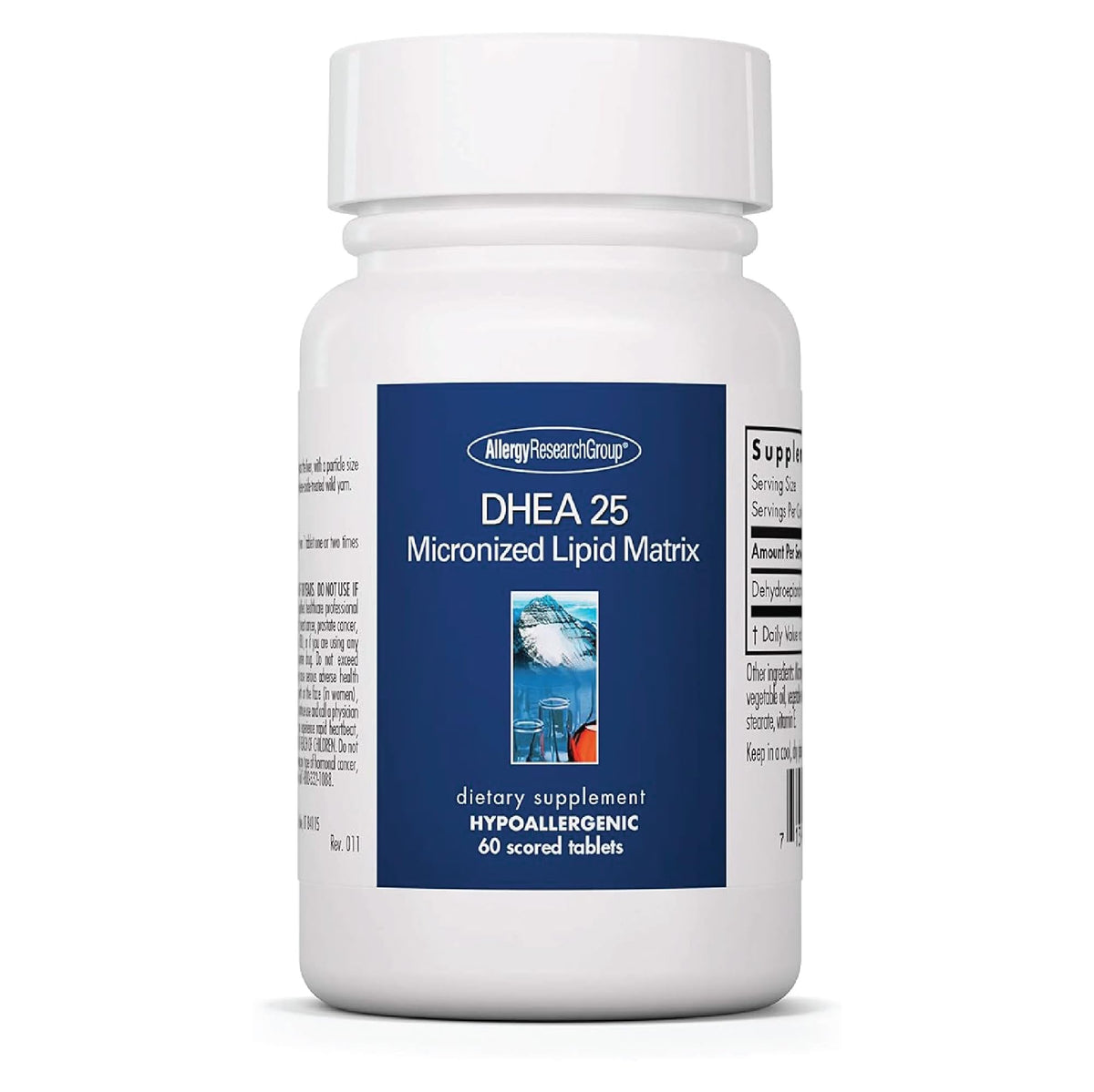 ARG DHEA 25: bouteille et gélules, soutien hormonal potentiel