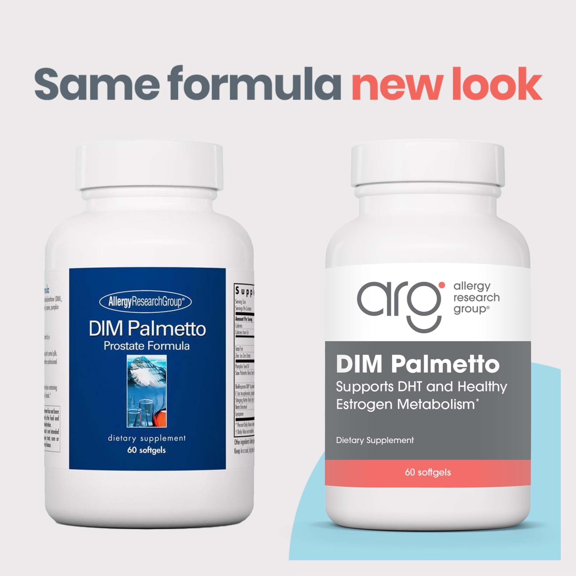 Allergy Research Group DIM Palmetto – emballage pratique et visuel lisible
