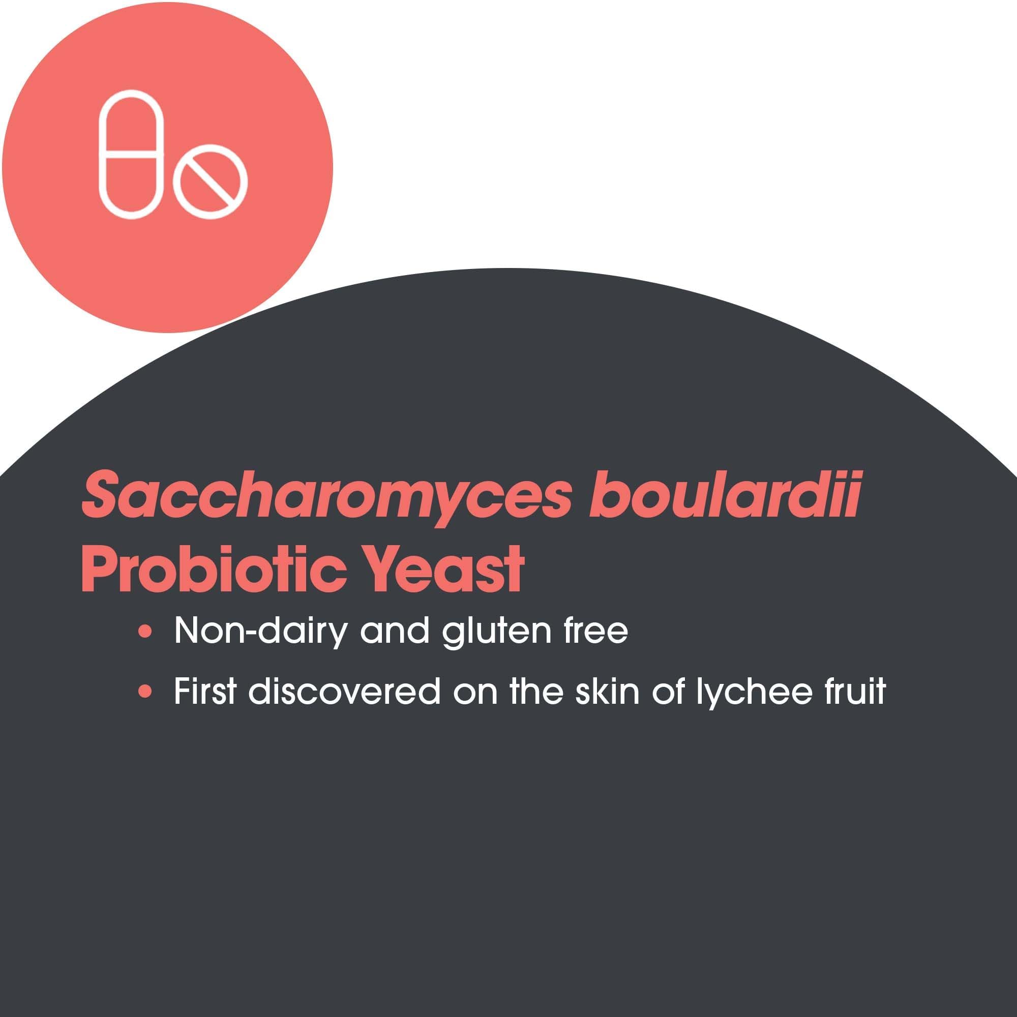 Allergy Research Group Essential-Biotic Saccharomyces boulardii-ingredients: liste transparente et probiotiques sélectionnés.