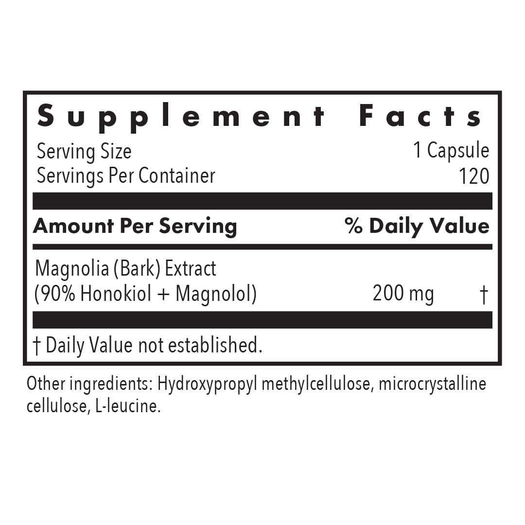 Allergy Research Group Magnolia Extract : gélules visibles pour le soutien quotidien.