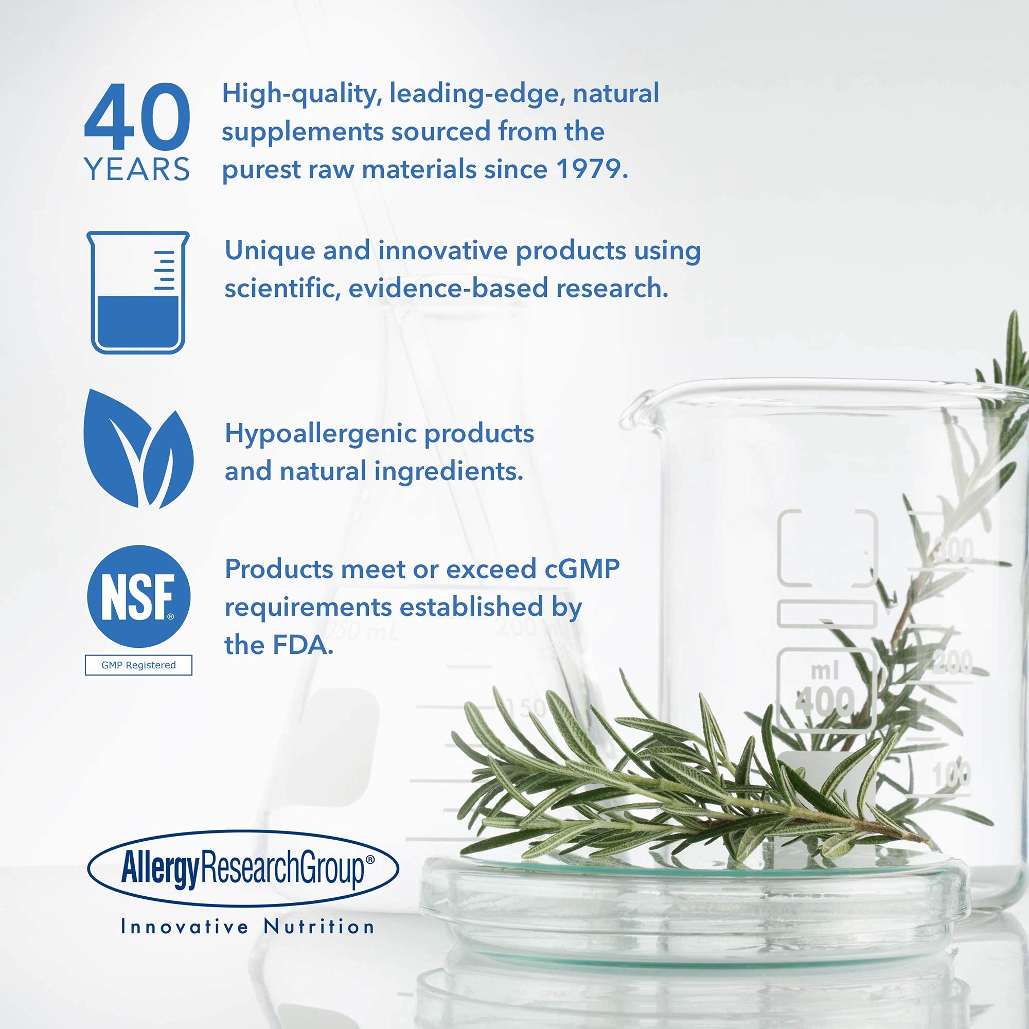 Allergy Research Group Magnolia Extract : emballage et présentation simple et sûre.
