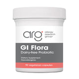 Allergy Research Group Flore GI Sans Lait – bouteille de gélules pratique pour le quotidien.
