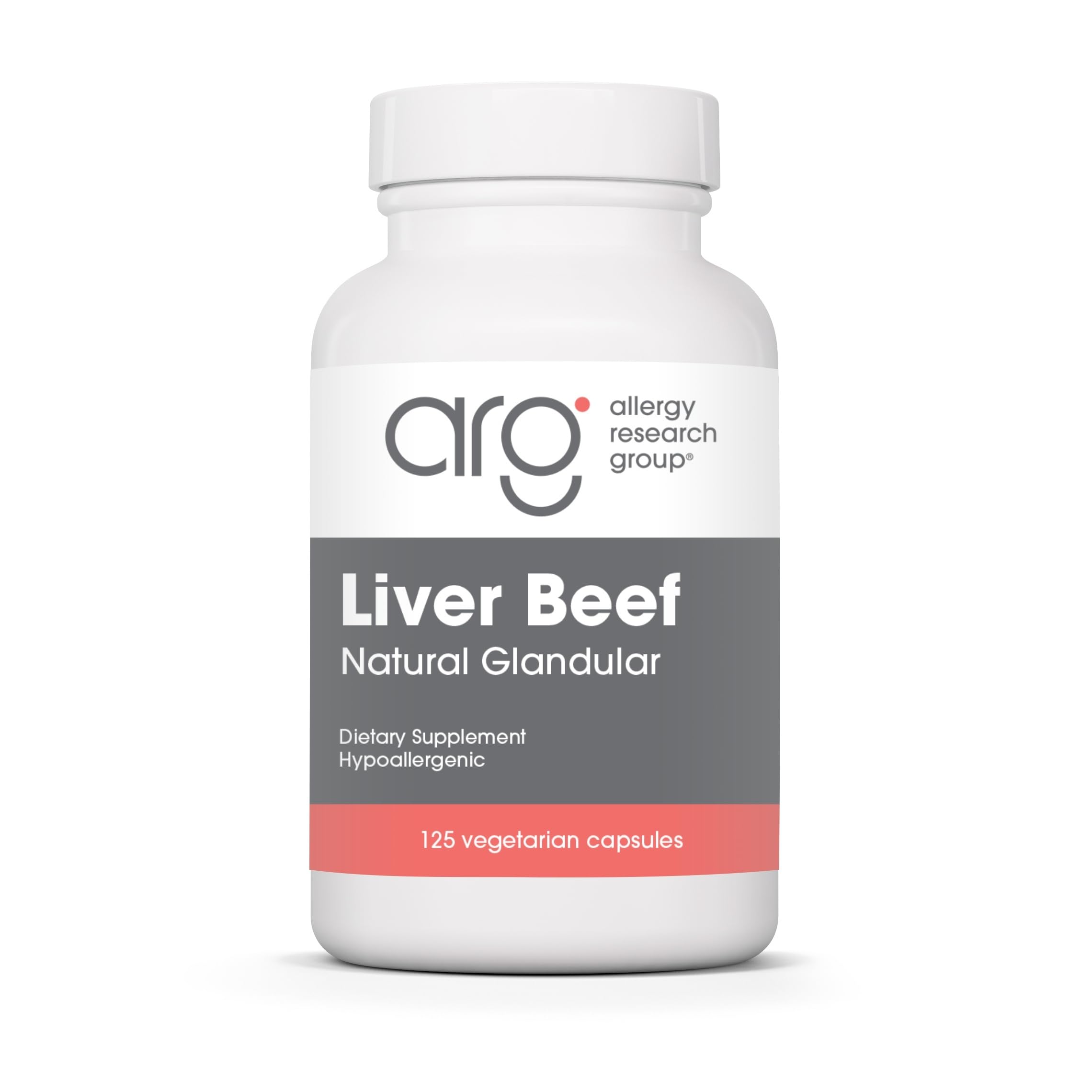 Allergy Research Group foie de bœuf, capsules 1000 mg, soutien du foie et vitalité.