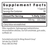 HiBiotin Allergy Research Group, capsules végétariennes pratiques pour la supplémentation quotidienne.