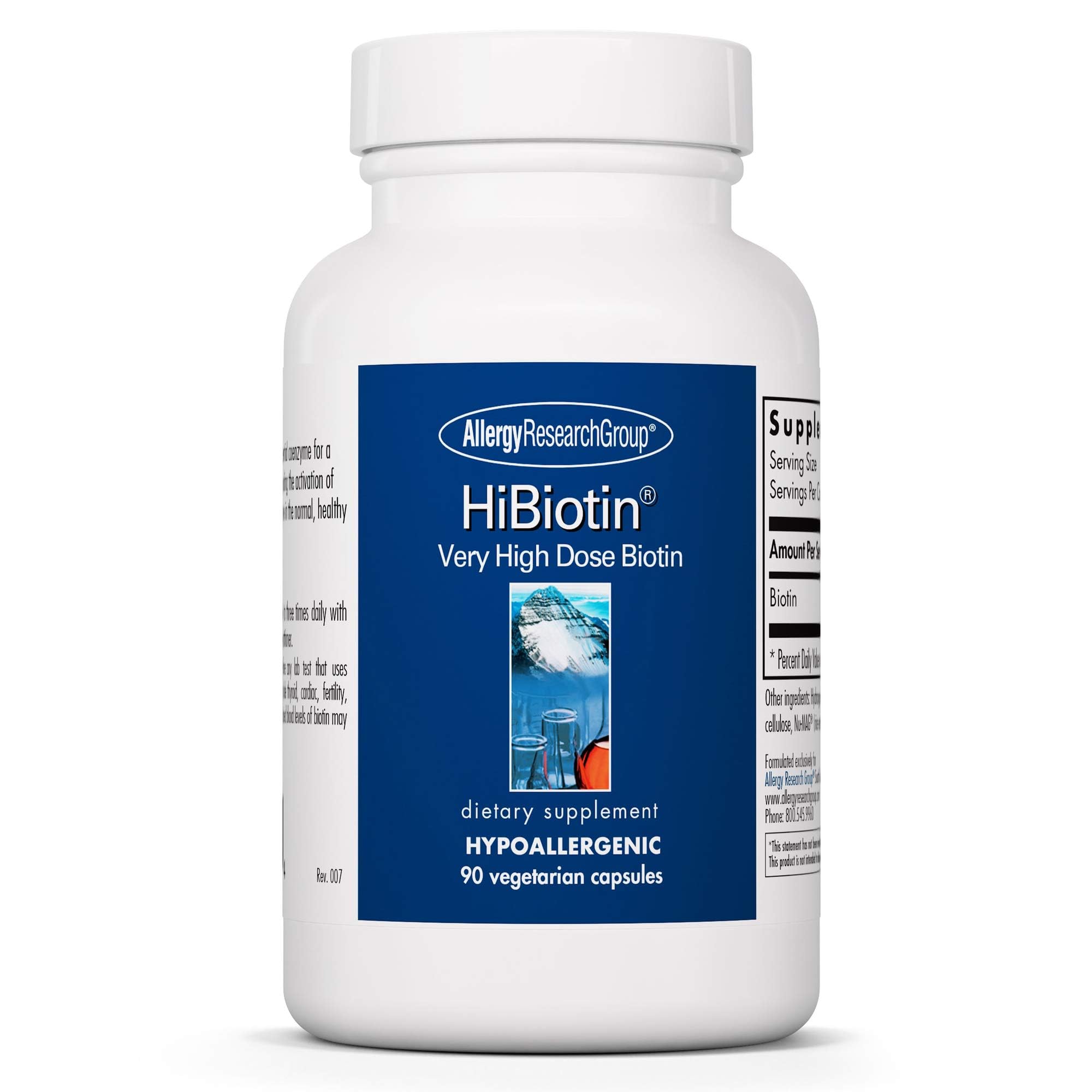 HiBiotin Allergy Research Group, gelules extraforte, soutiennent potentiellement le métabolisme.