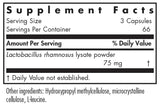 Étiquette Immunobiotic Pro, informations claires sur la composition et l'utilisation.