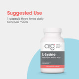 Allergy Research Group L-Lysine: gélules présentées en blister pour facilité d'utilisation.