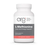 Allergy Research Group L-Méthionine: bouteille avec gélules végétariennes pour soutien potentiel d'énergie.