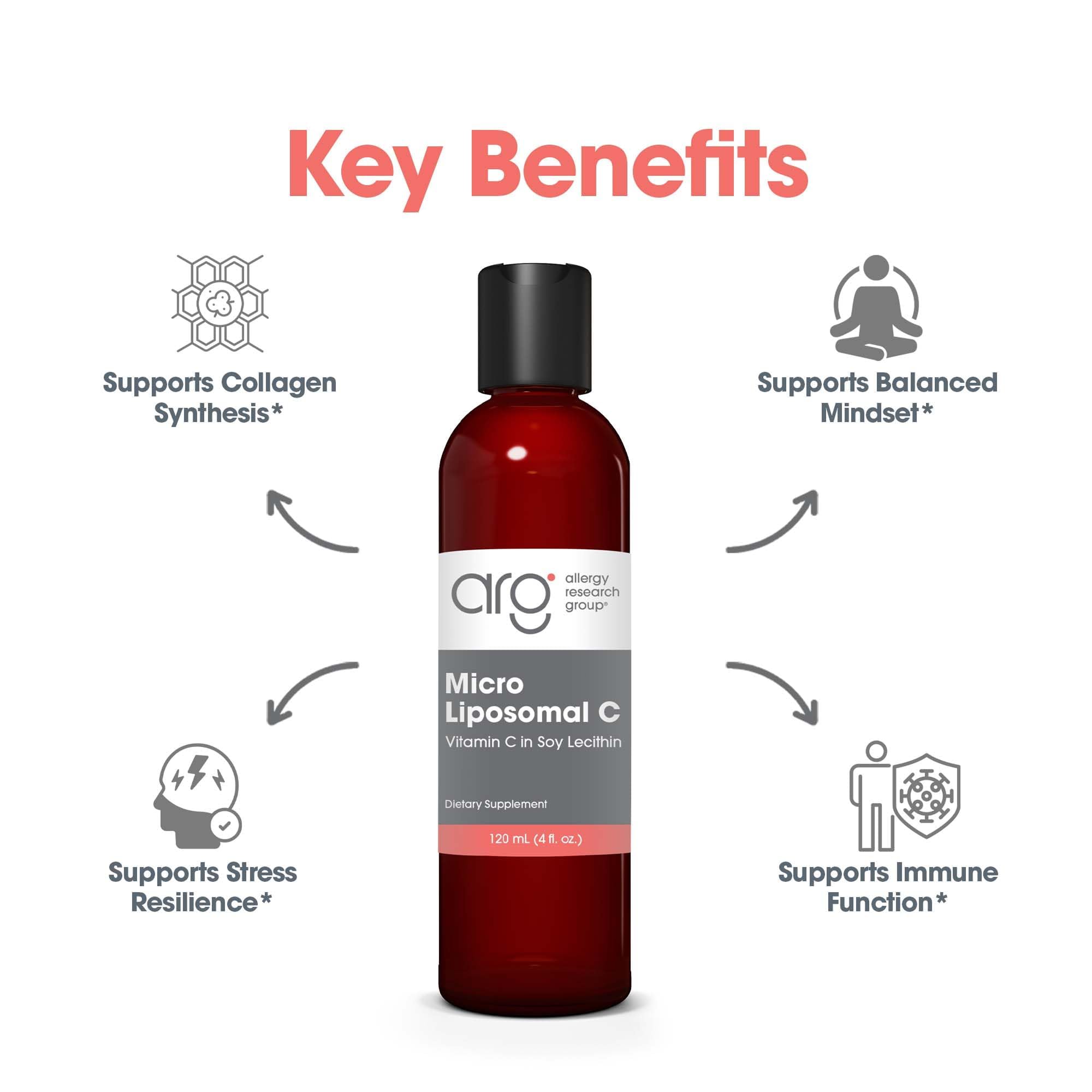 Allergy Research Group Liposomal C emballage, format pratique.
