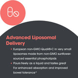 Allergy Research Group Liposomal C verre, présentation pratique sur bureau.