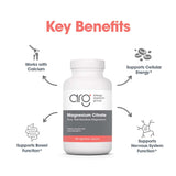 Allergy Research Group Magnésium citrate – emballage sans gluten et allergènes.