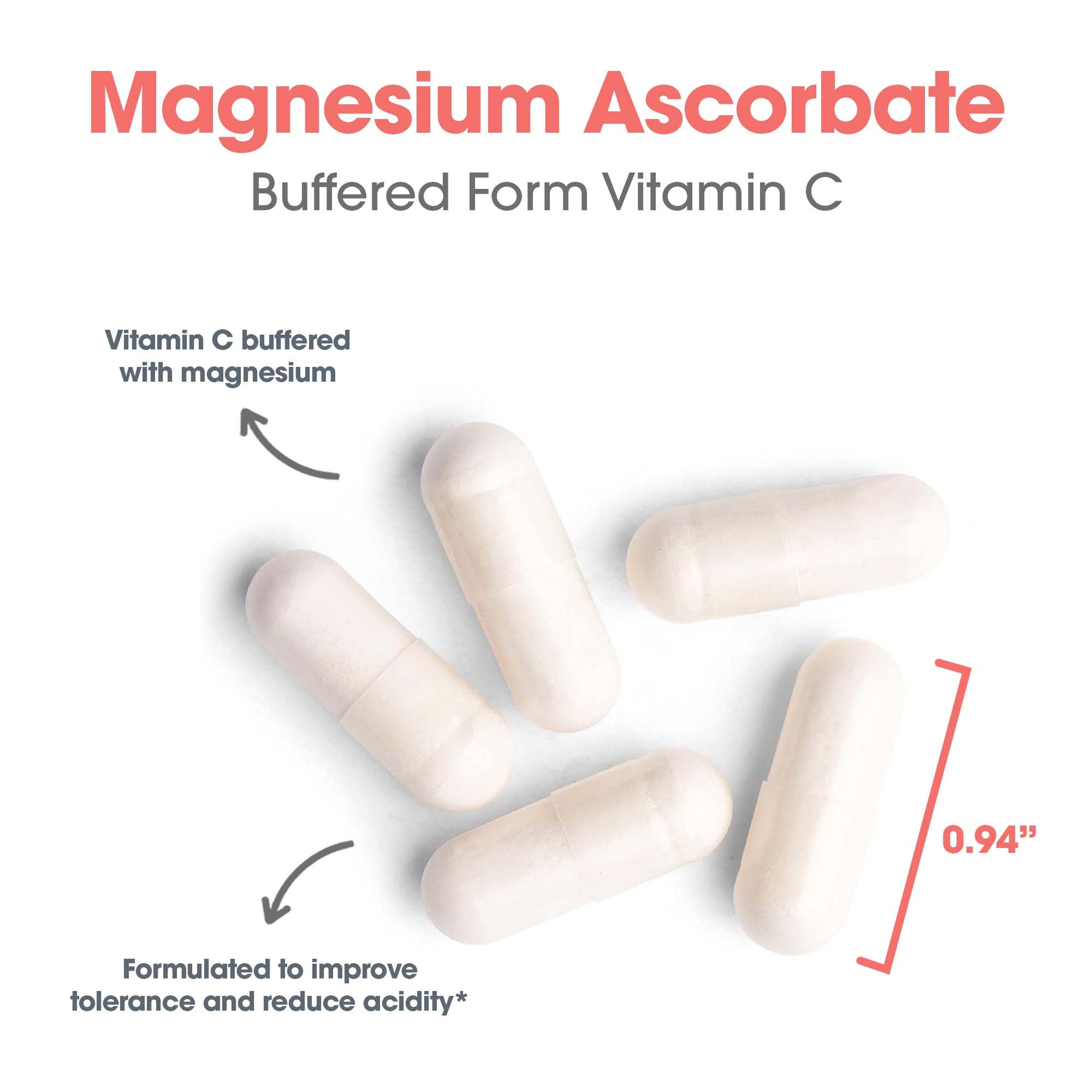Allergy Research Group Magnésium Ascorbate – emballage robuste et pratique