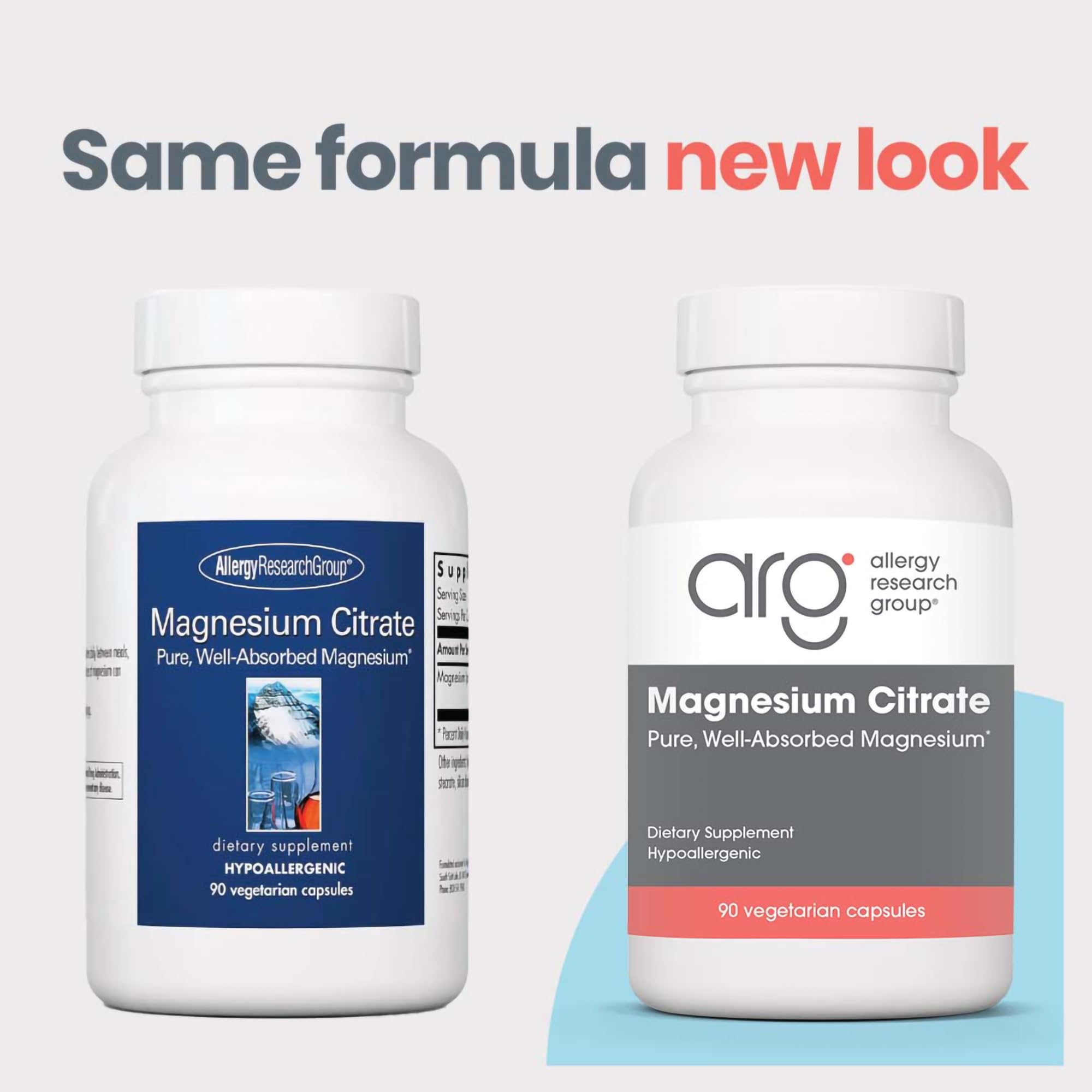 Allergy Research Group Magnesium Citrate – fiche technique et données pour un métabolisme équilibré