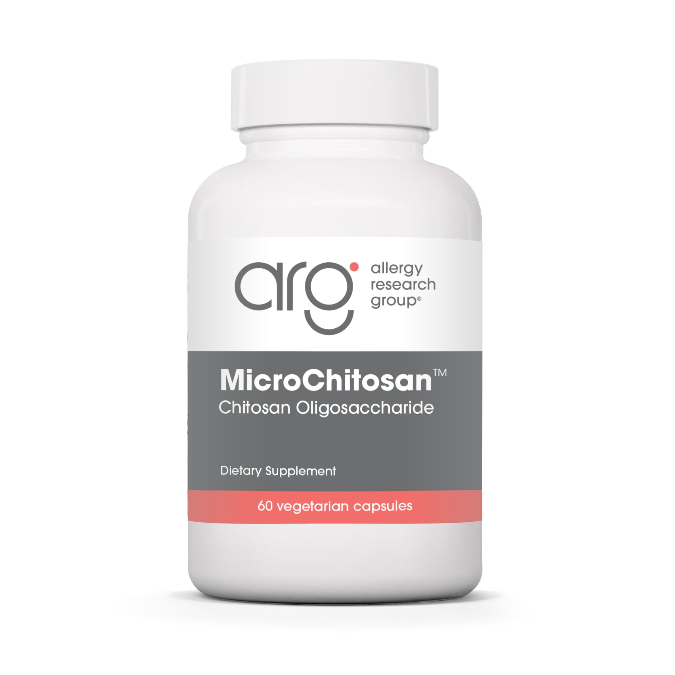 Allergy Research Group MicroChitosan, gelules 1800 mg, soutien détox intestinal possible.