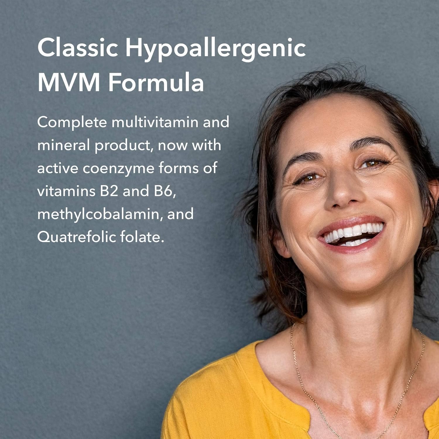 Formulation végétarienne sans cuivre et fer par Allergy Research Group, idéale pour une supplémentation équilibrée.