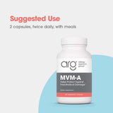 Allergy Research Group MVM-A — capsules présentées dans la main, format végétarien.