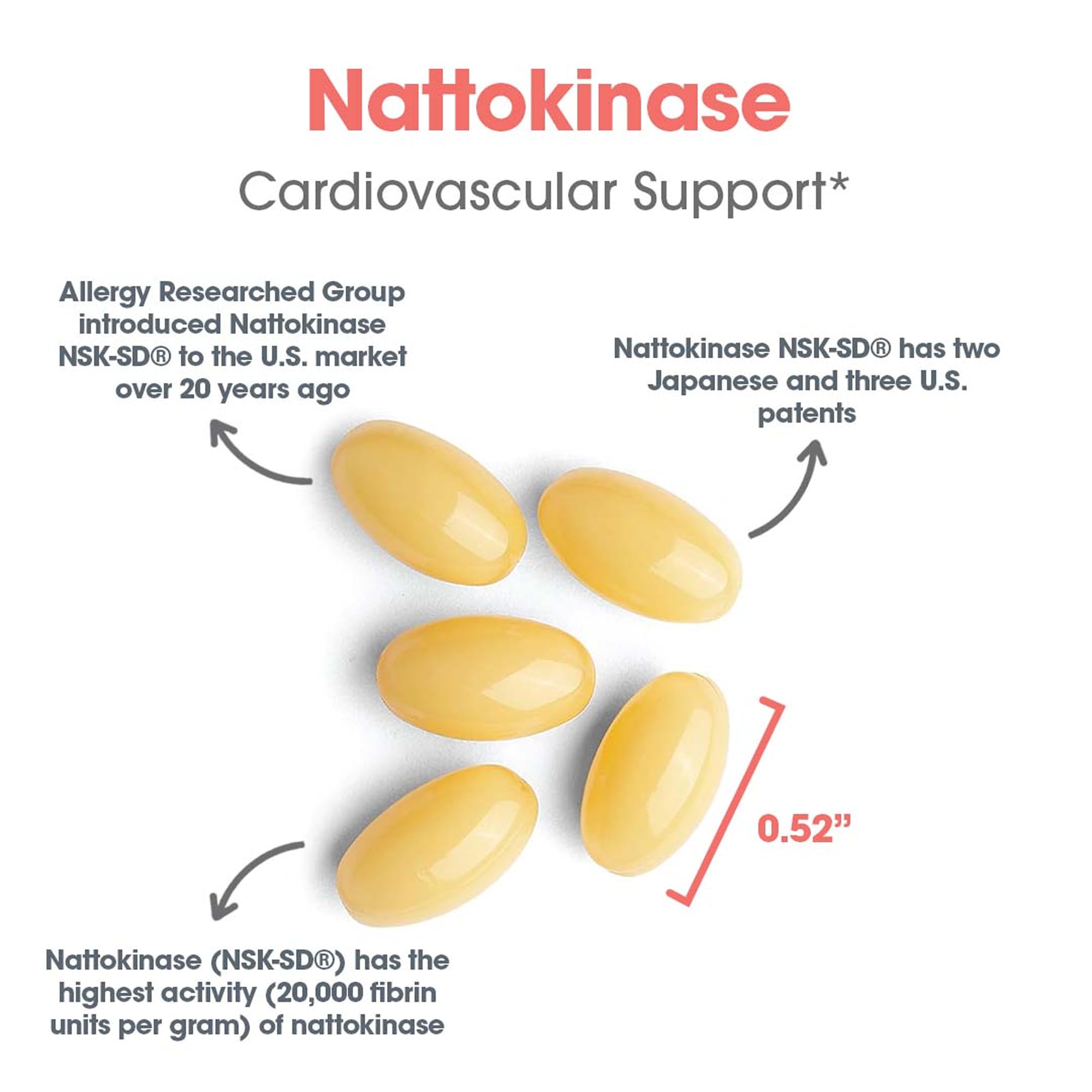ARG Nattokinase 100 mg – dosage: 100 mg par portion pour une routine régulière.