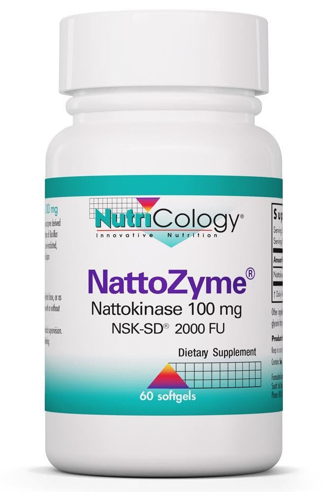 Allergy Research Group NattoZyme 100 mg - Bouteille, soutien potentiel à la circulation normale.