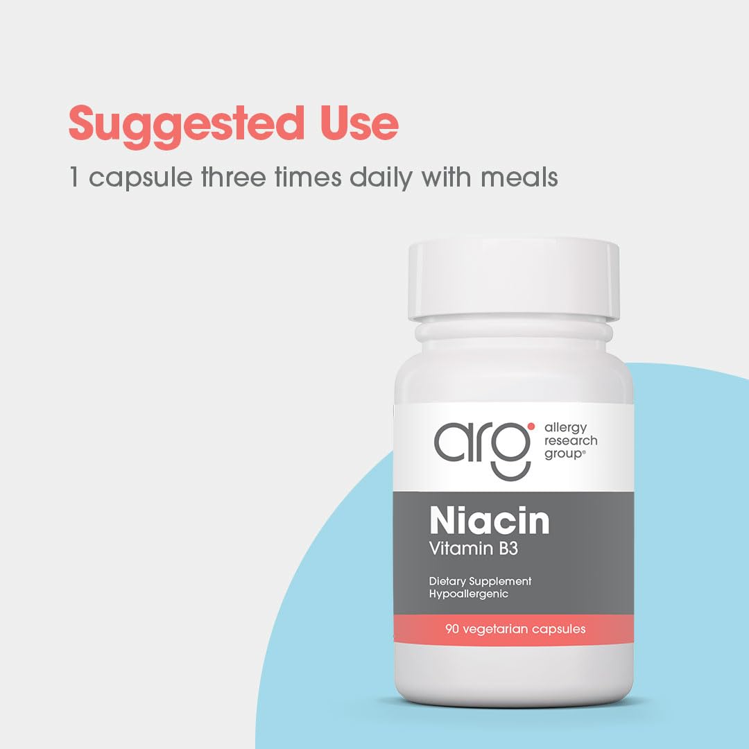 Allergy Research Group Niacine – dose quotidienne pratique et facile à suivre