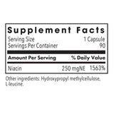 Allergy Research Group Niacine – étiquette du produit claire et informative