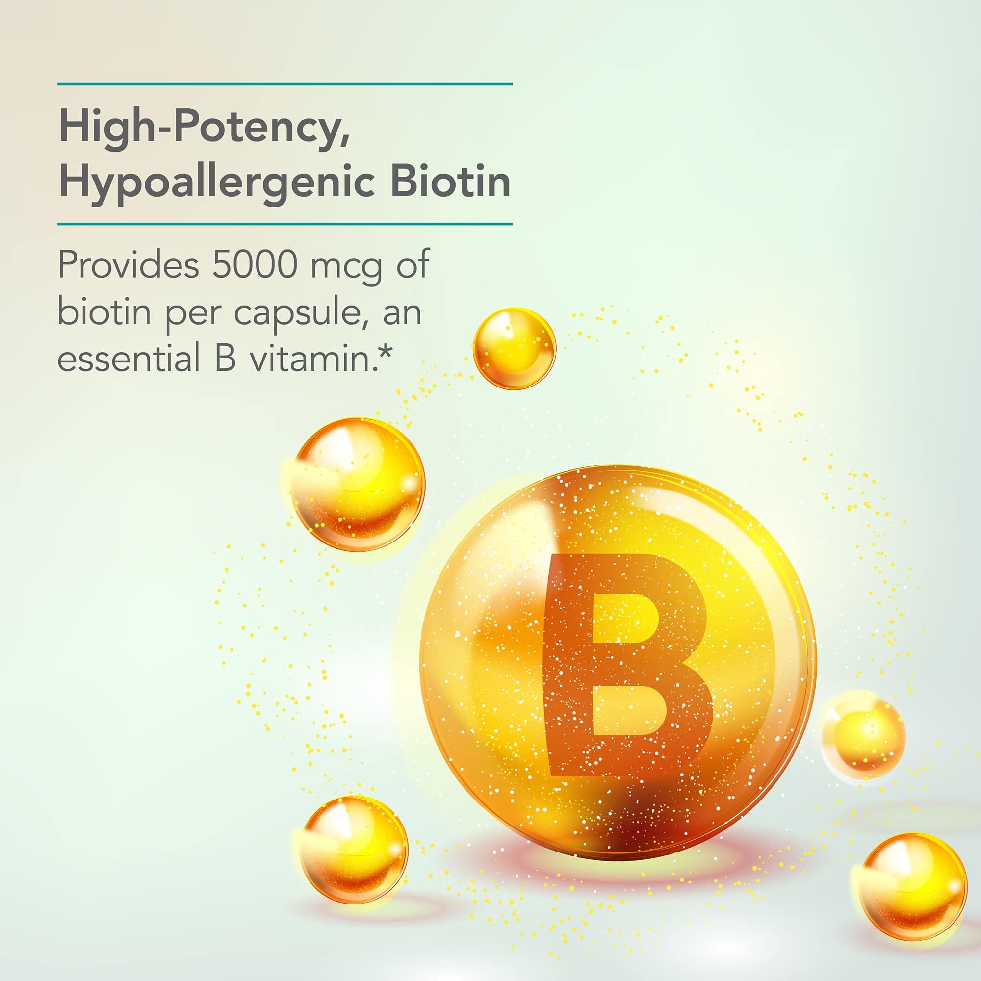 Biotine 5000 Nutricology – soutien à la synthèse des protéines et aux acides aminés