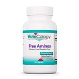 Nutricology Free Aminos d'Allergy Research Group : bouteille avec étiquette hypoallergénique pour apport sûr