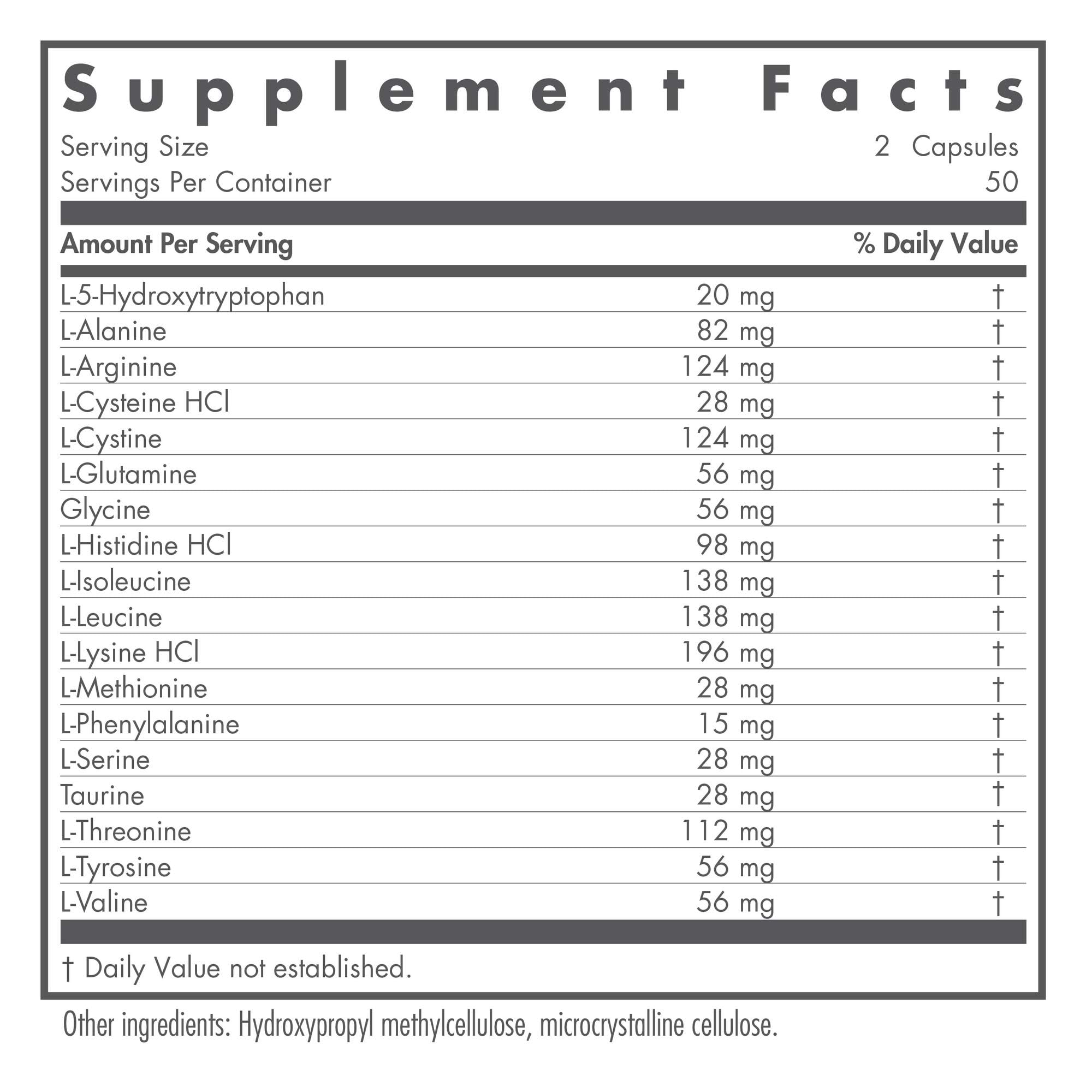 Capsules Nutricology Free Aminos faciles à avaler pour usage quotidien