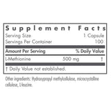 Nutricology L-Méthionine, gélules faciles à prendre et dosage pratique.