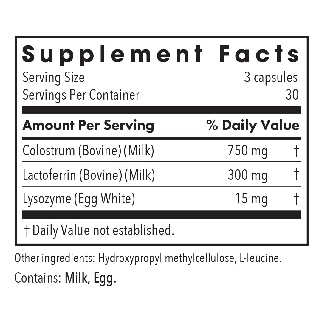 Allergy Research Group NutriCology: gélules de lactoferrine et colostrum pour le soutien immunitaire