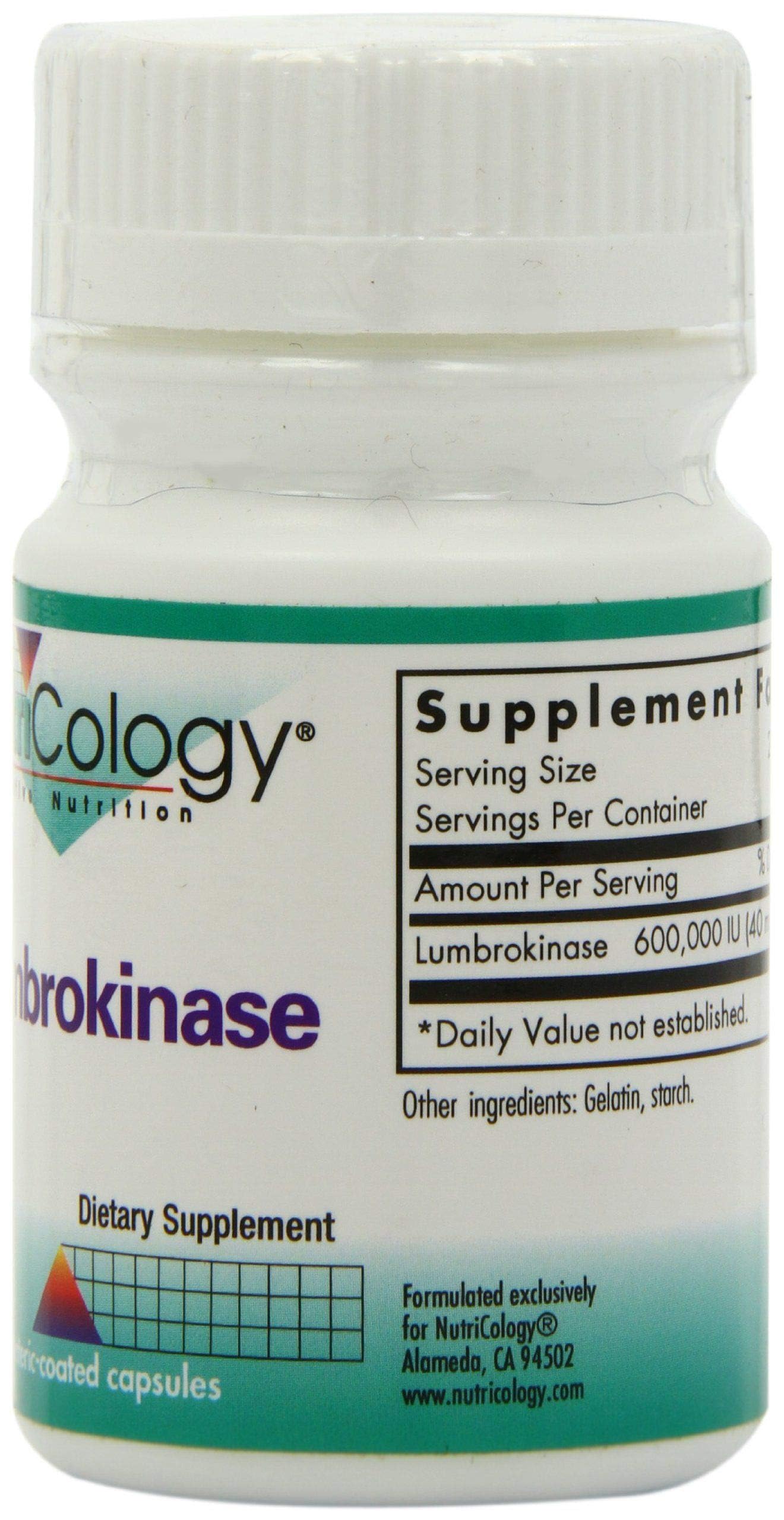 Allergy Research Group Nutricology Lumbrokinase capsules-delai-liberation en gros plan