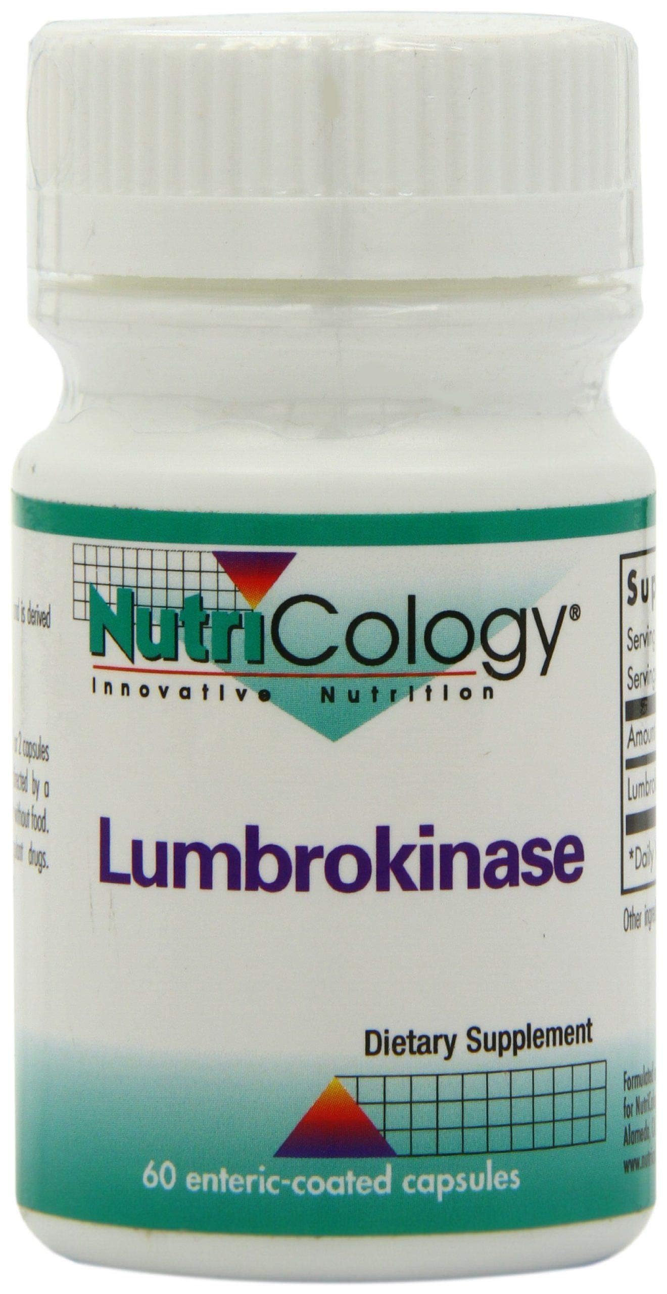 Allergy Research Group Nutricology Lumbrokinase etiquette-produit informations visibles