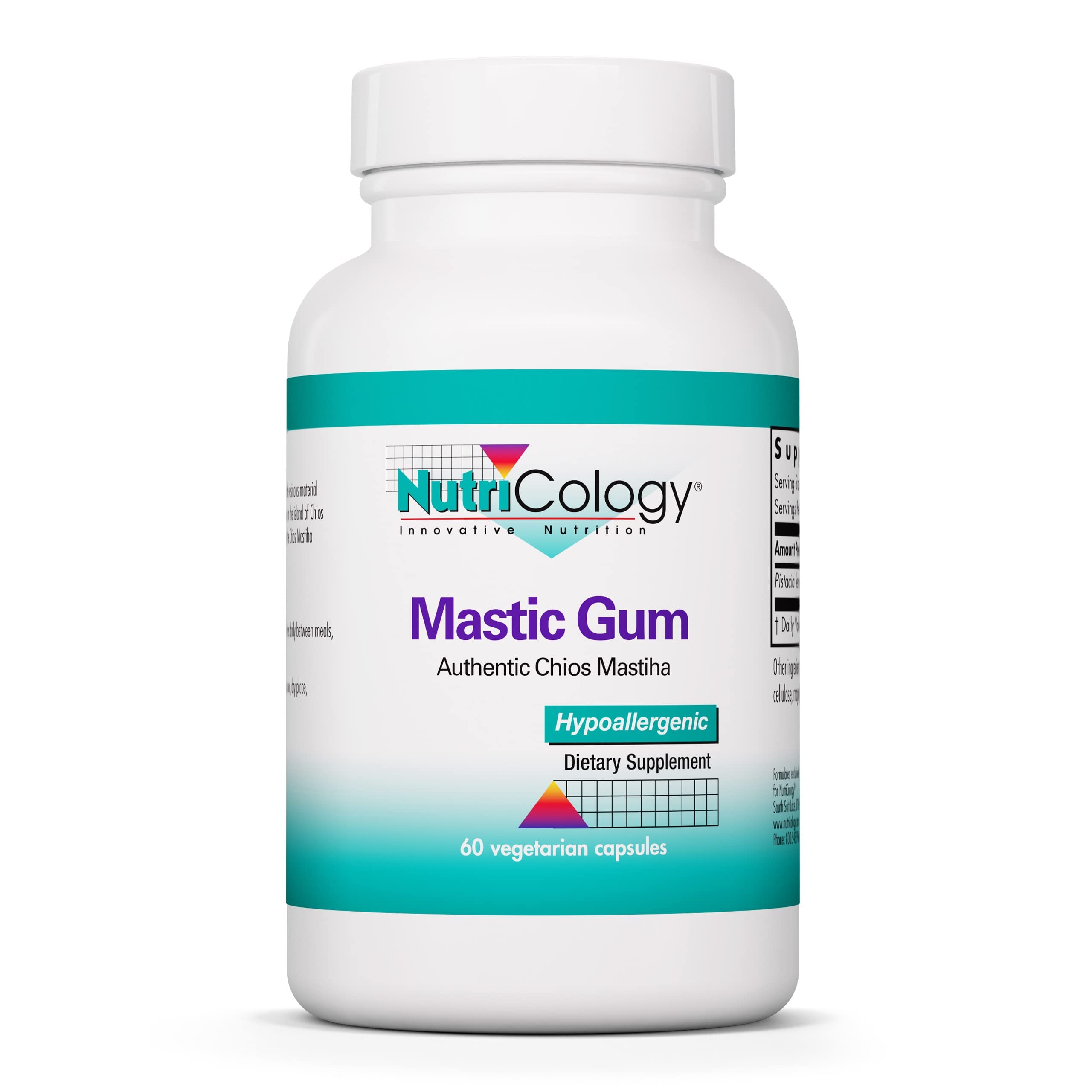 NutriCology Mastic Gum en bouteille: soutien digestif potentiel au quotidien.