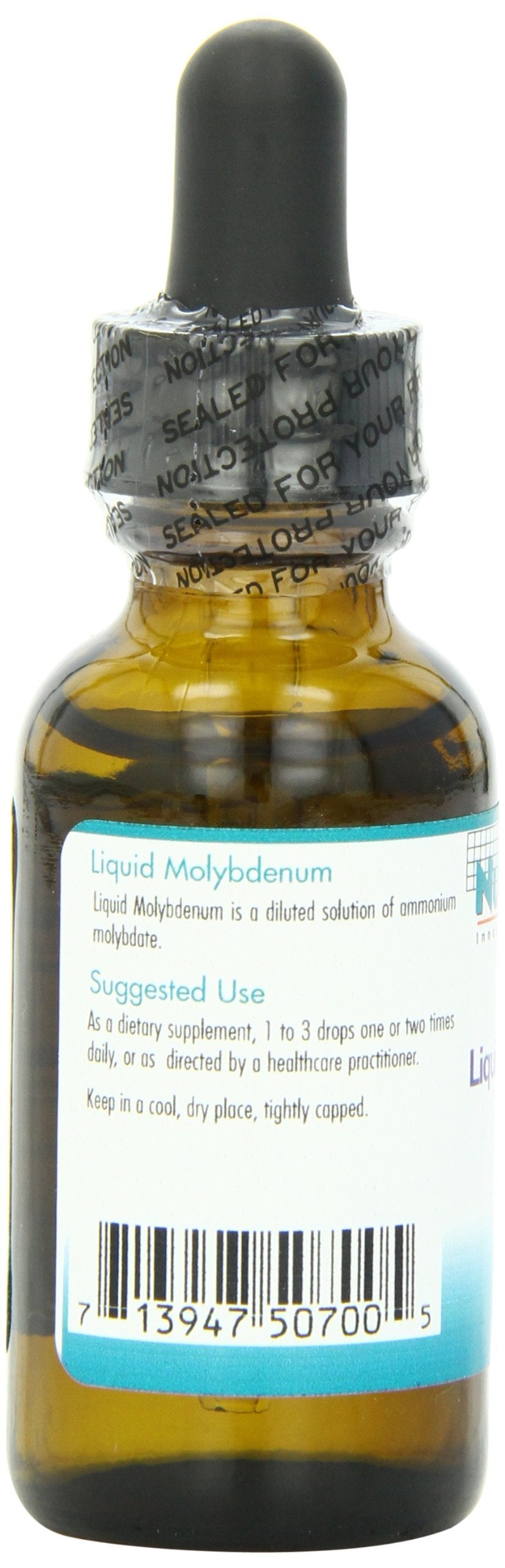 Nutricology molybdene etiquettes-label, étiquette claire pour une utilisation conforme.