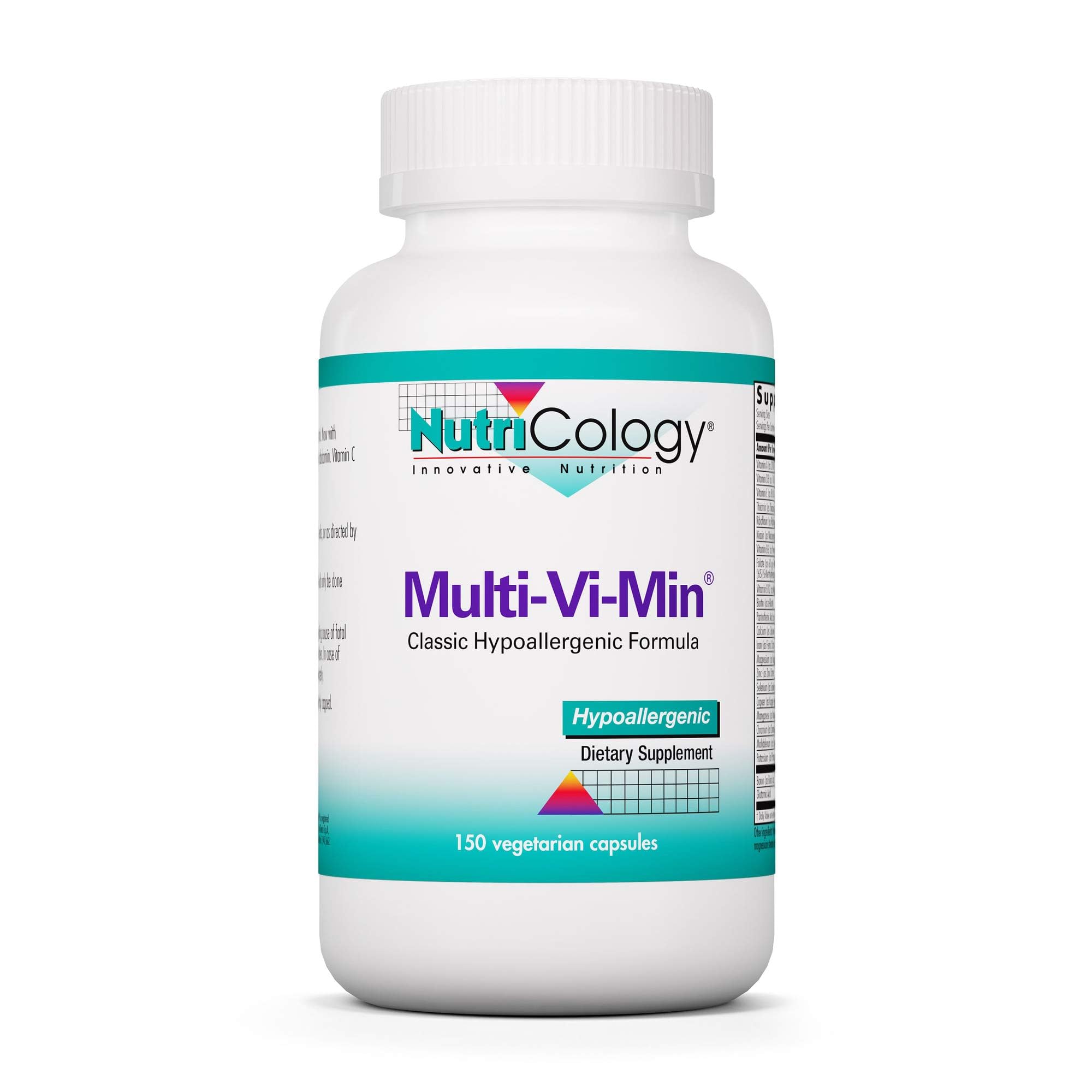 Nutricology Multi-Vi-Min – bouteille montrant la formule complète pour le quotidien