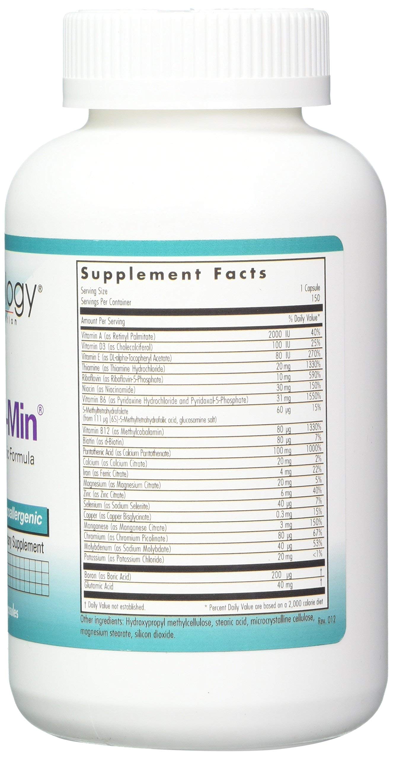 Nutricology Multi-Vi-Min – forme coenzyme favorisant l'absorption des vitamines