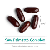 Tableau composition Nutricology Saw Palmetto Complex, détails d'ingrédients et pureté possible.
