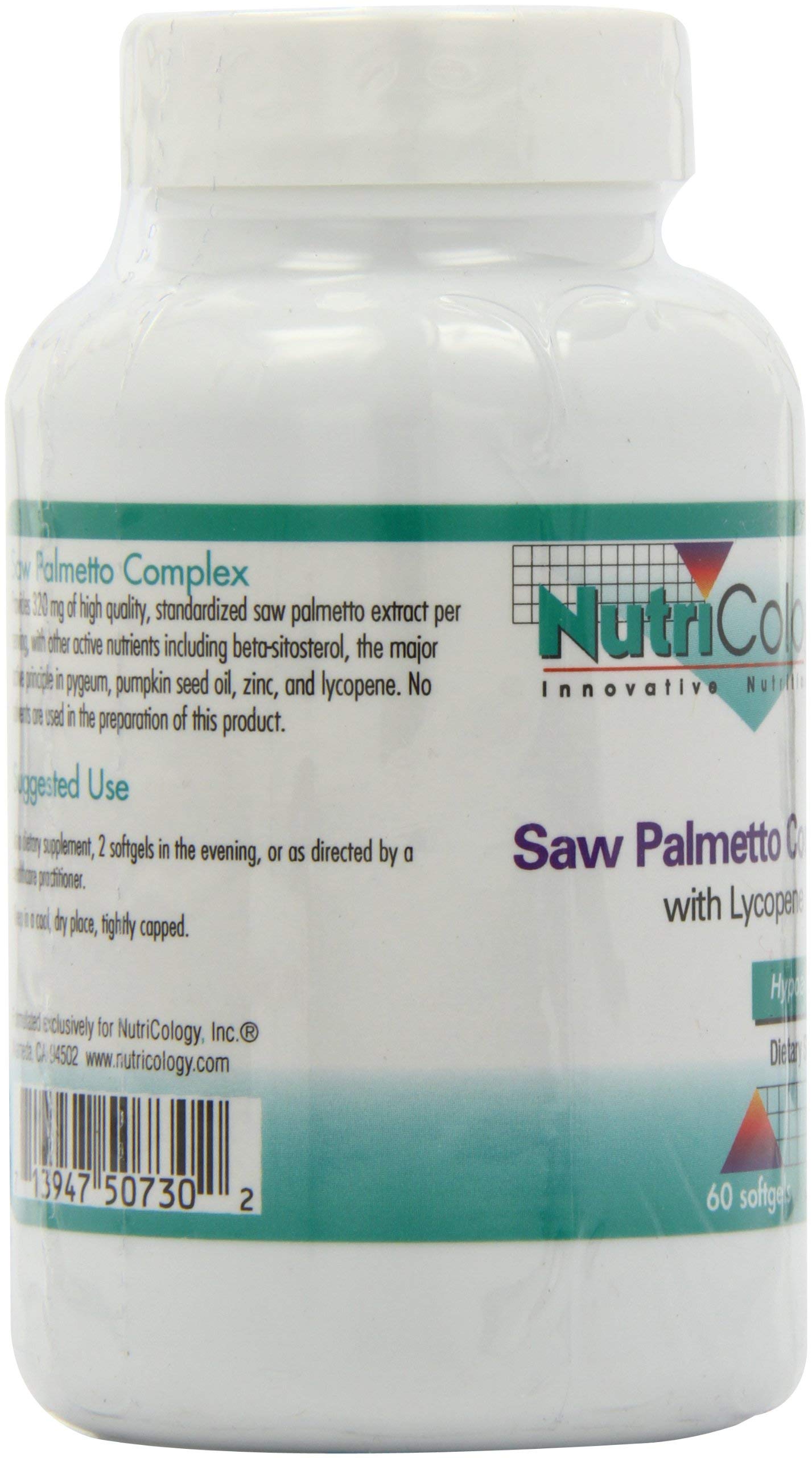 Usage soir Nutricology Saw Palmetto Complex, gélules molles adaptées à la routine nocturne.
