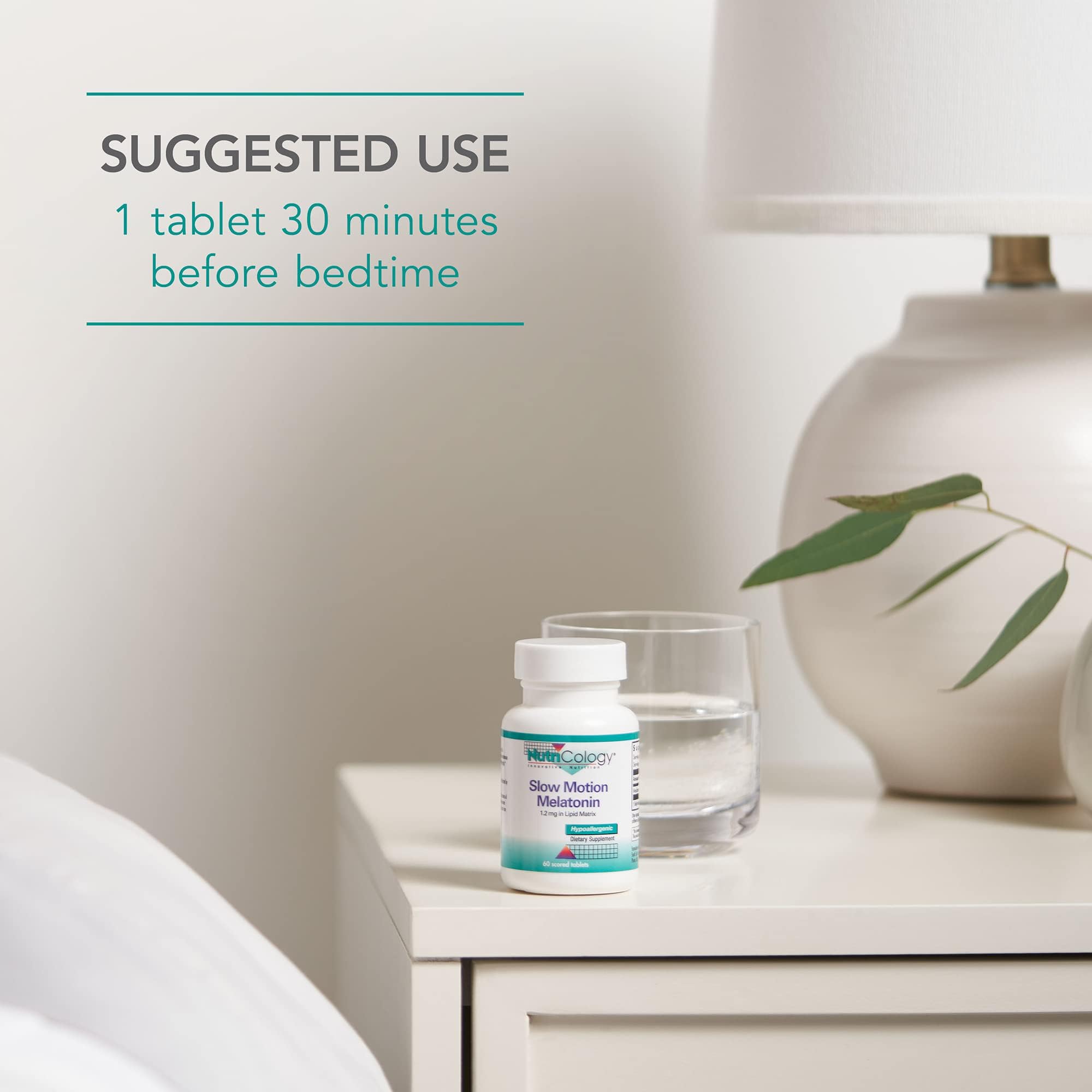 NutriCology Mélatonine rituel nocturne pour sommeil régulier.