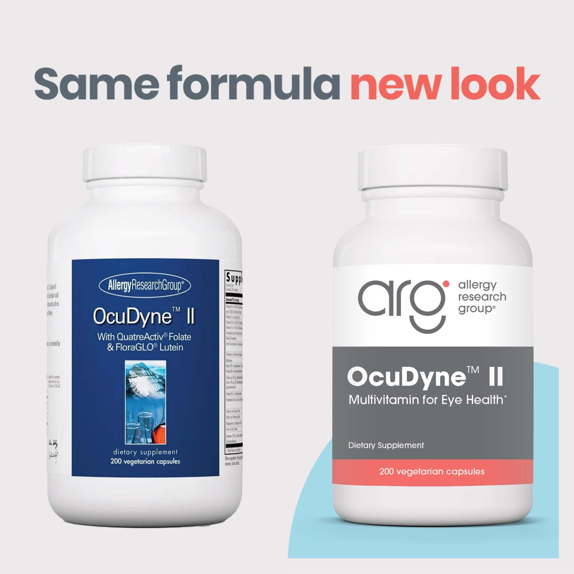 Allergy Research Group OcuDyne II composition nutritionnelle: nutriments clés