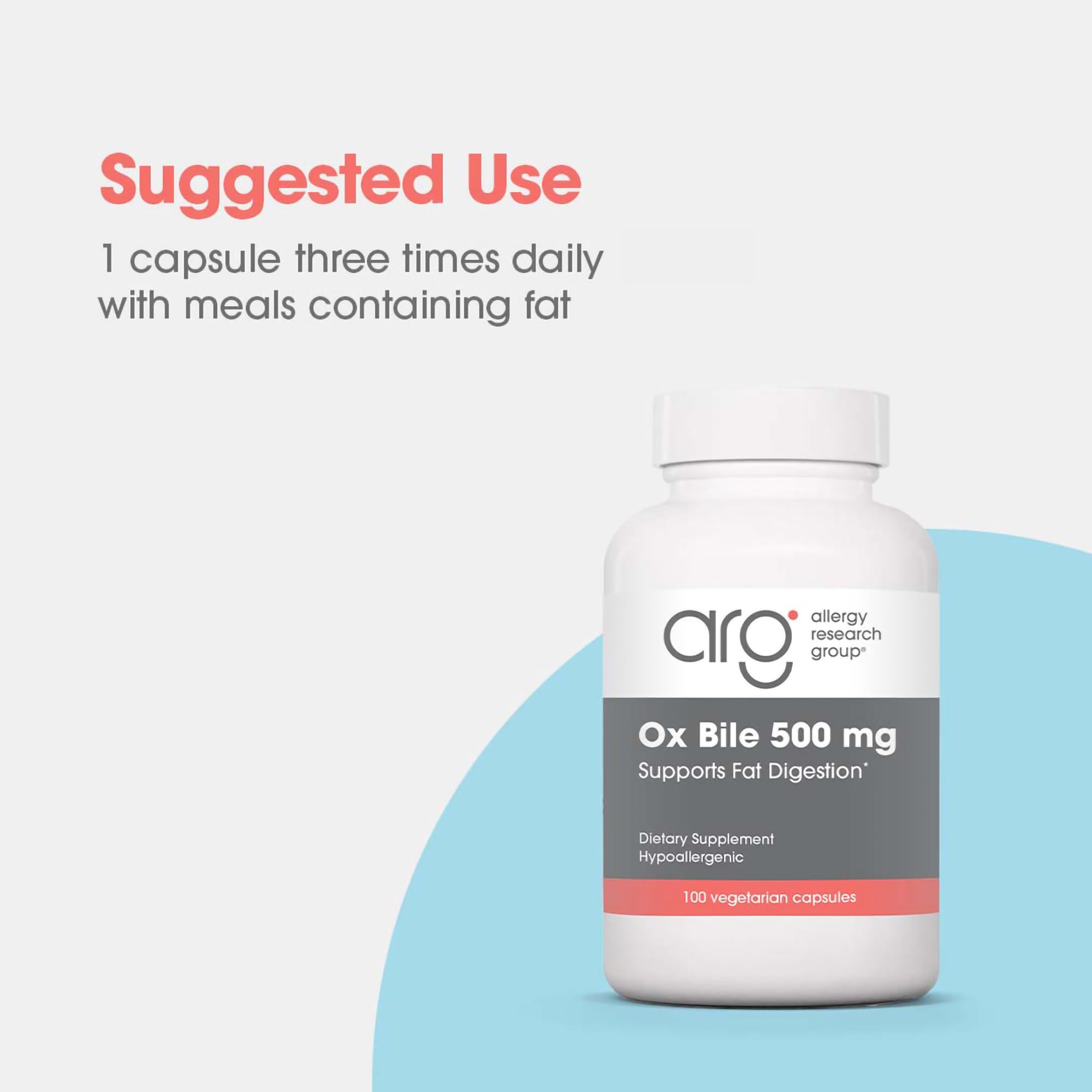 ARG Ox Bile 500 mg - utilisation quotidienne: idéal lors de repas riches en lipides.