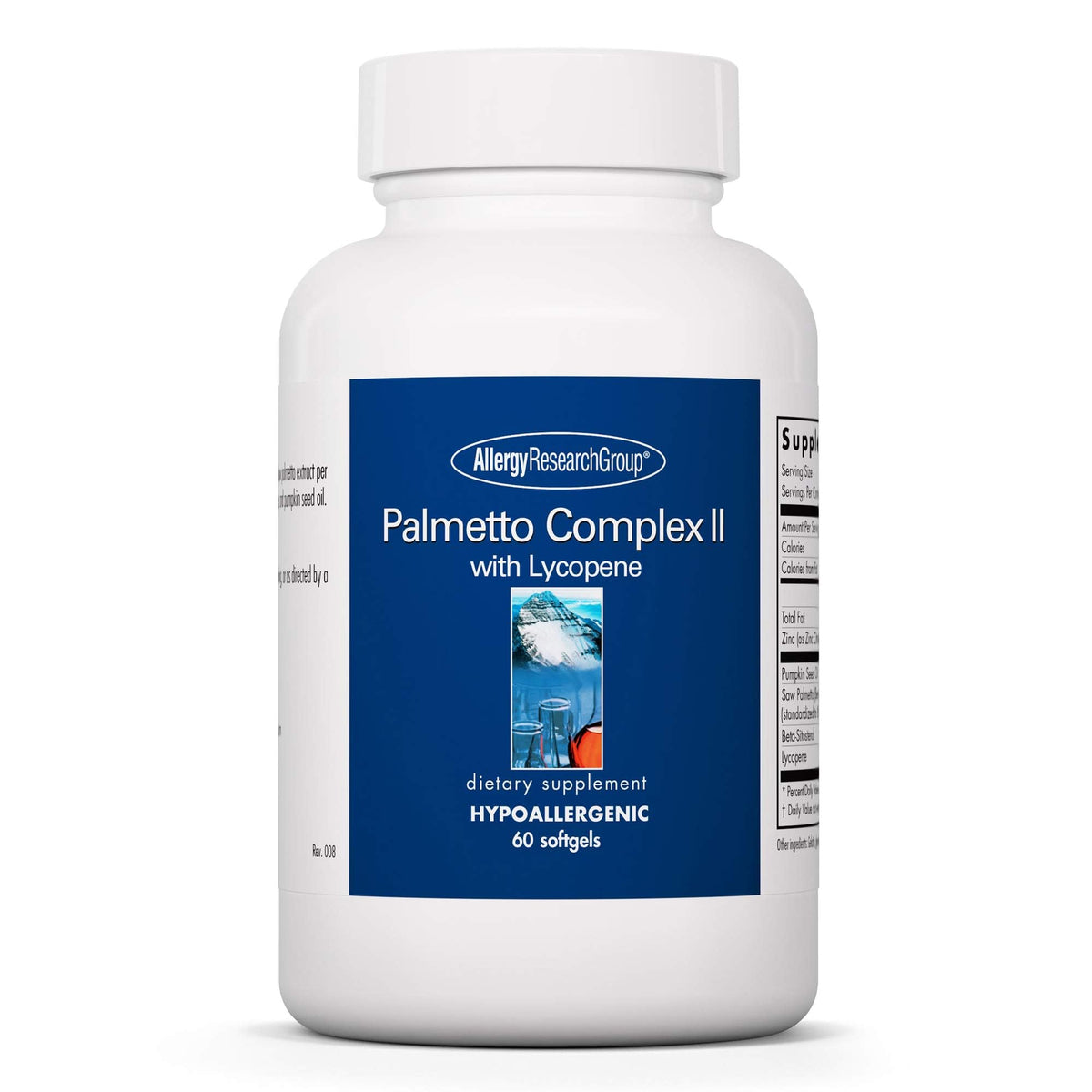 Allergy Research Group Palmetto Complex II, bouteille – soutien potentiel de la prostate et bien-être masculin.