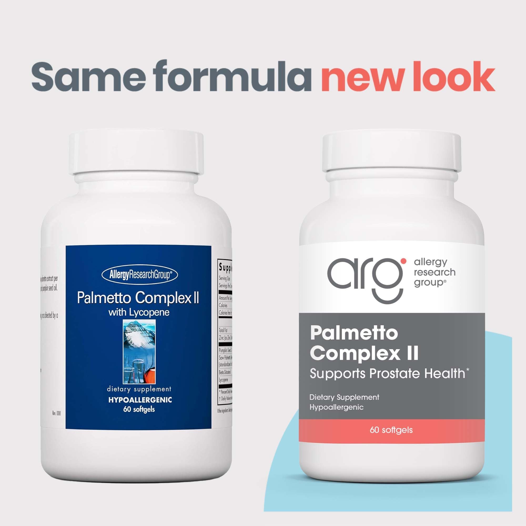 Allergy Research Group Palmetto Complex II, huile de pépins de courge pour la santé masculine.
