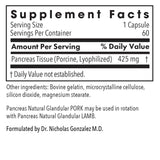Allergy Research Group Pancreas Natural Glandular - Capsules 425 mg pour une prise simple