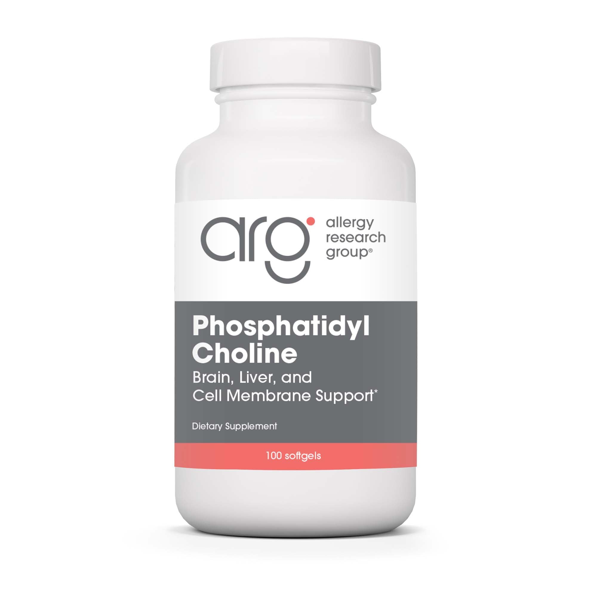 Allergy Research Group Phosphatidylcholine – emballage visible, soutien potentiel foie et mémoire