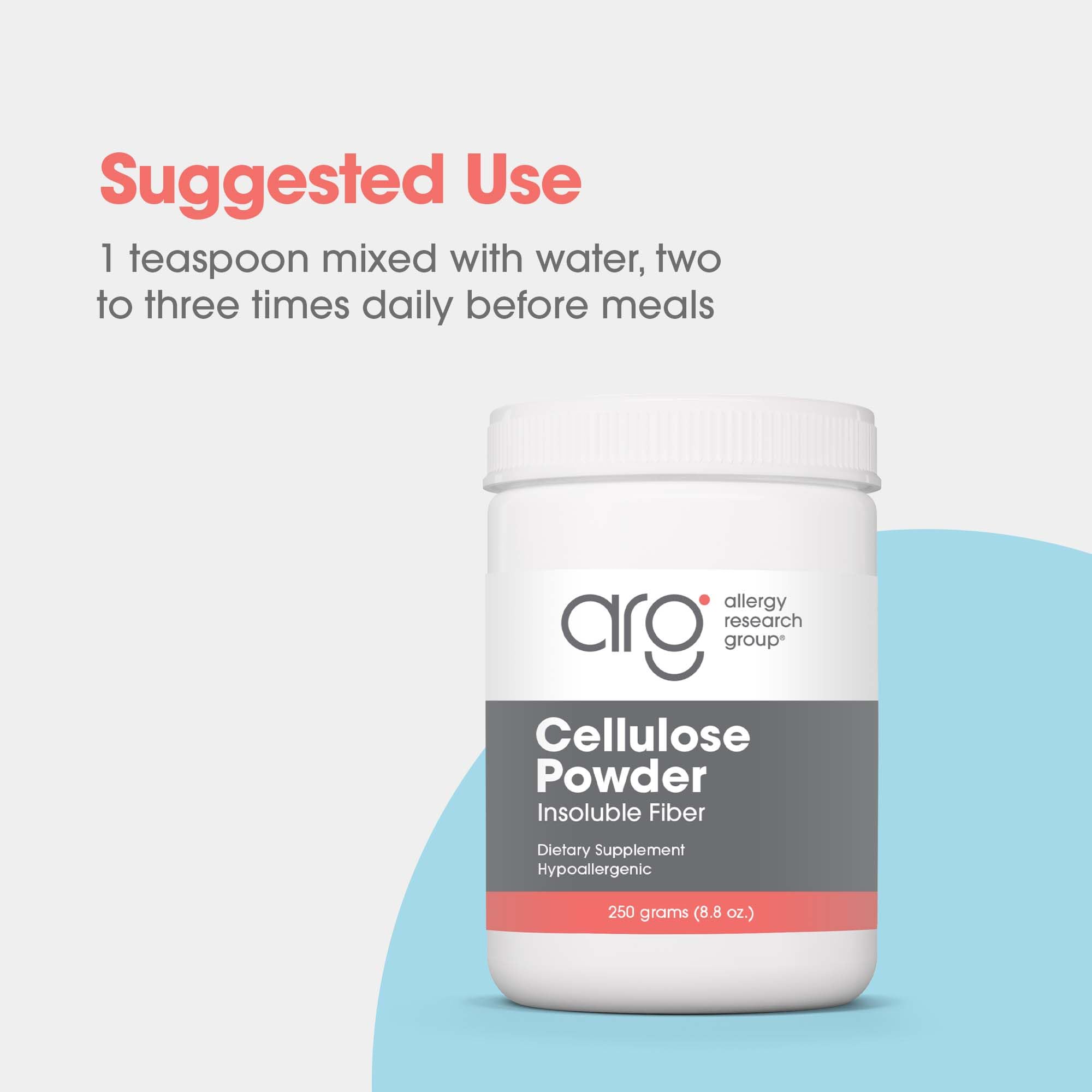 Allergy Research Group Poudre cellulose microcristalline – non fermentable et hypoallégène.