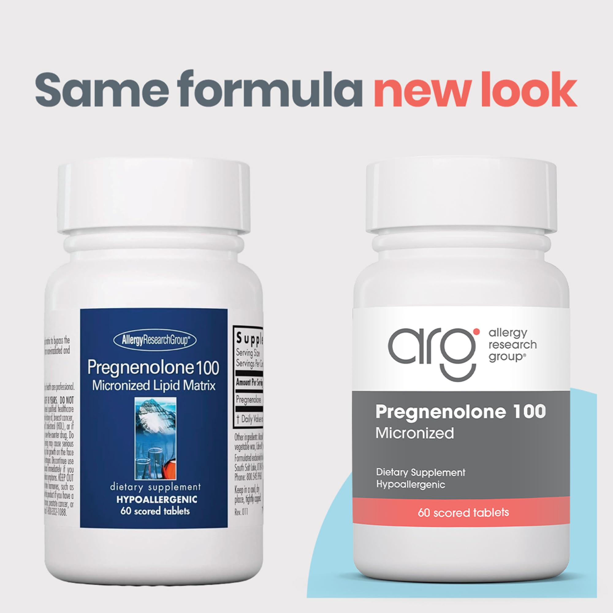 Allergy Research Group Pregnenolone forme micronisée: meilleure absorption et constance quotidienne.