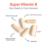 Allergy Research Group Supplément Vitamine B étiquette claire et hypoallergénique.