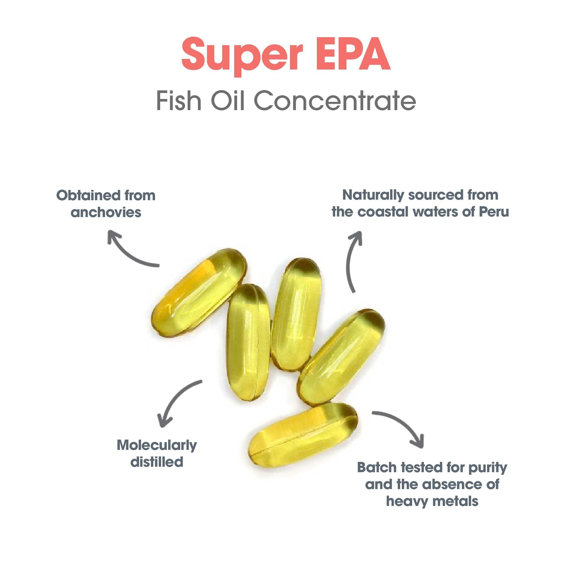 Allergy Research Group Super EPA, distillation moléculaire et contrôle qualité pour pureté.